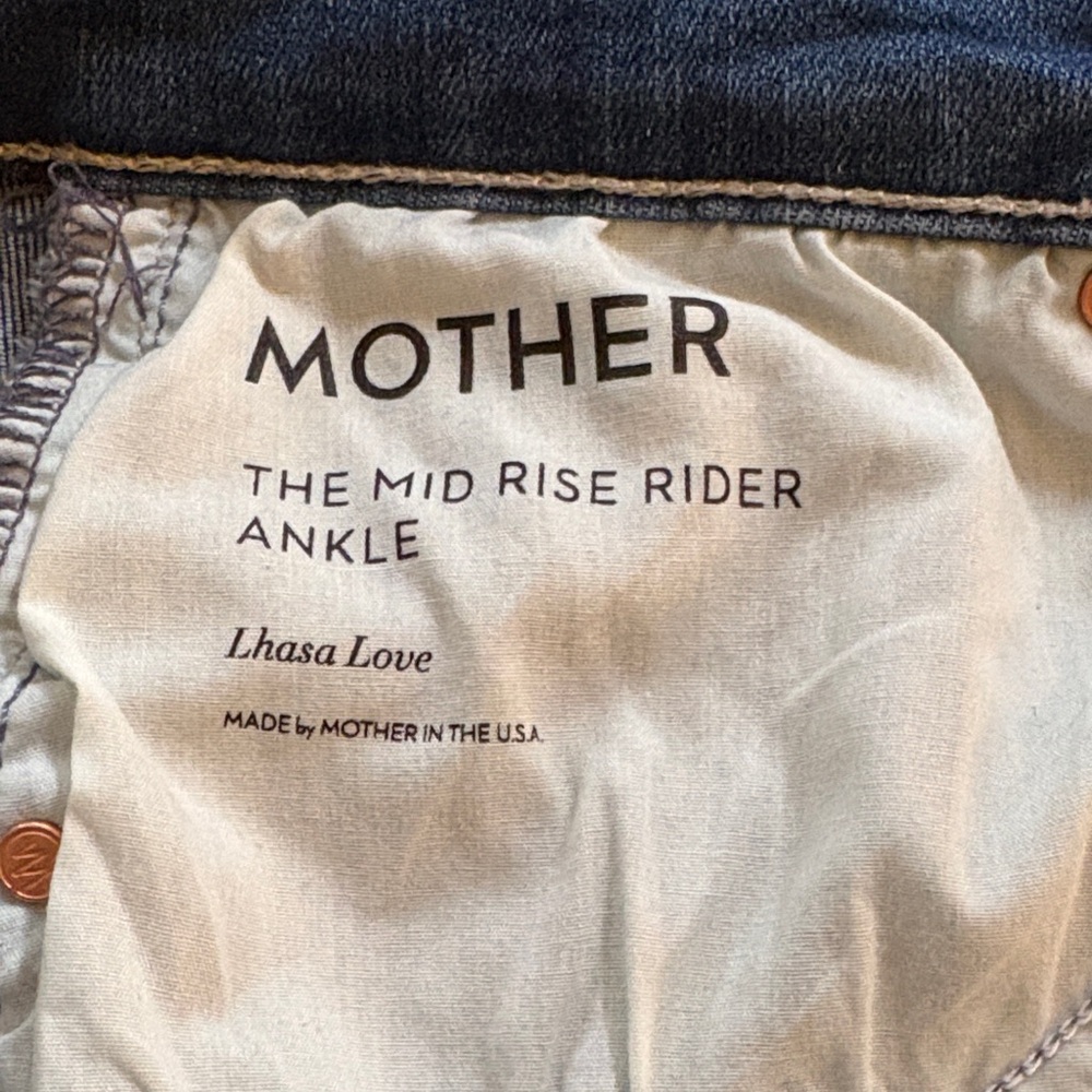 MOTHER Jeans Mid Rise Rider Ankle - Picture 3 of 6